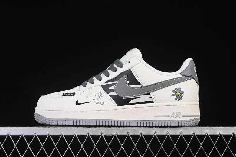 All categories Nk Air Force 1 Air Force series Nk Air Force 1 Low Air Force low top Nike Air Force 1'07 Low Supreme joint graffiti beige gray Air Force 1 low top casual sneakers QW5606-272